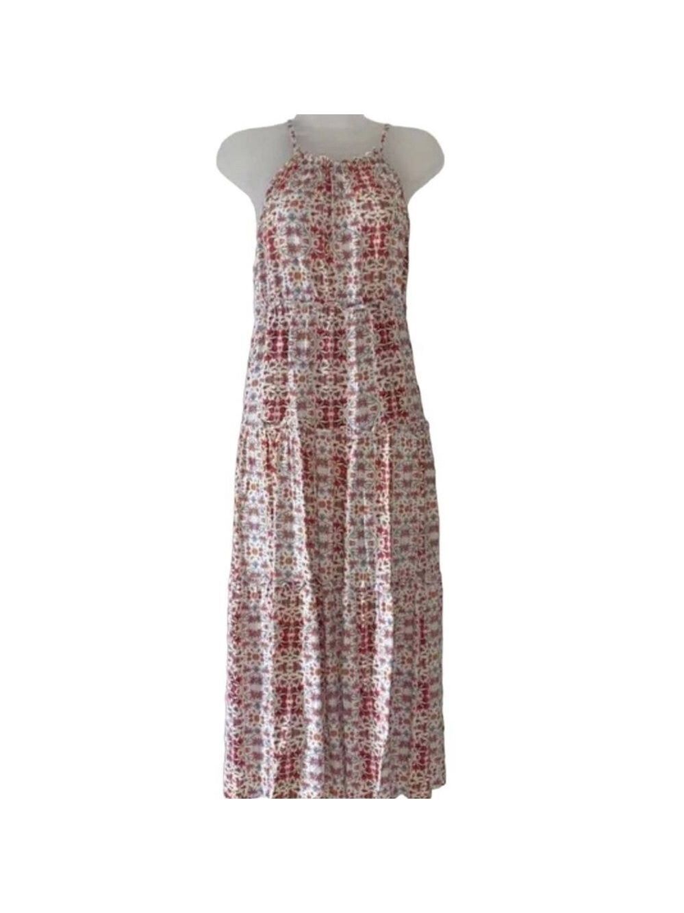 Nanette Lepore floral print tiered bohemian peasant prairie Macy dress sz 14